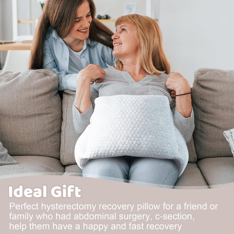 RoamReady Hysterectomy Recovery Pillow, Post-Surgery Cushion for Abdomen C-Section Tummy Tuck Lumpectomy Myomectomy Patients Must Haves Abdominal Pillow with Pocket - Image 4